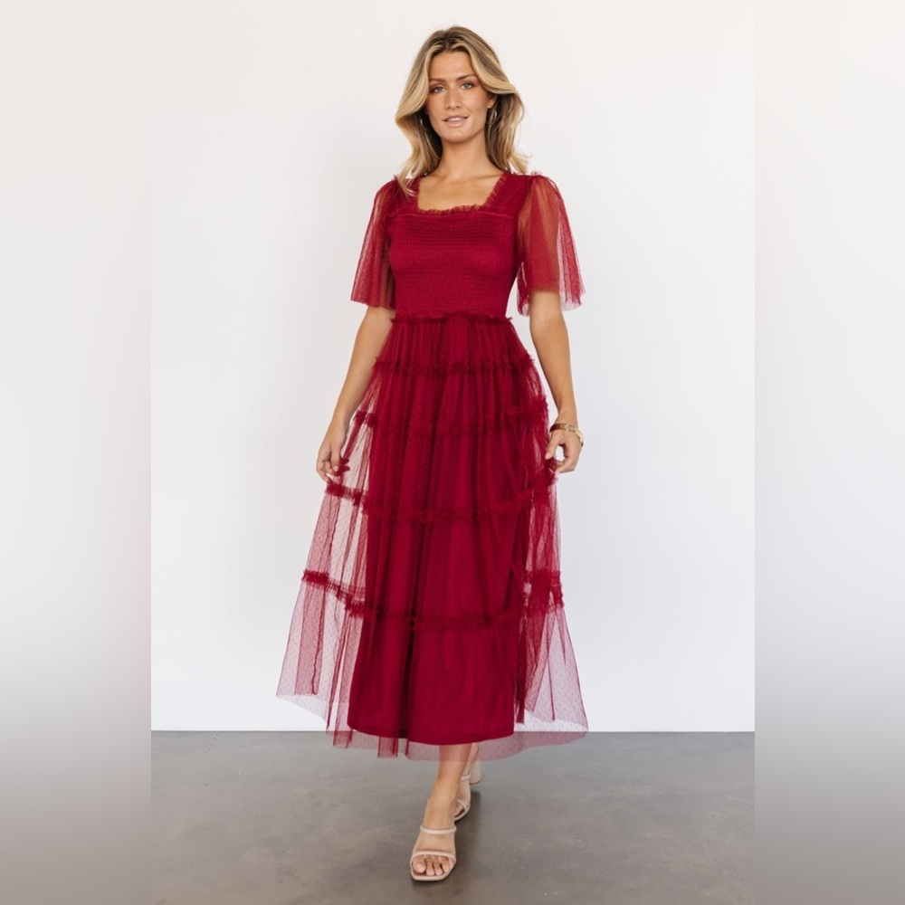 Pinkblush tulle polka dot midi dress nwt - Picture 1 of 6